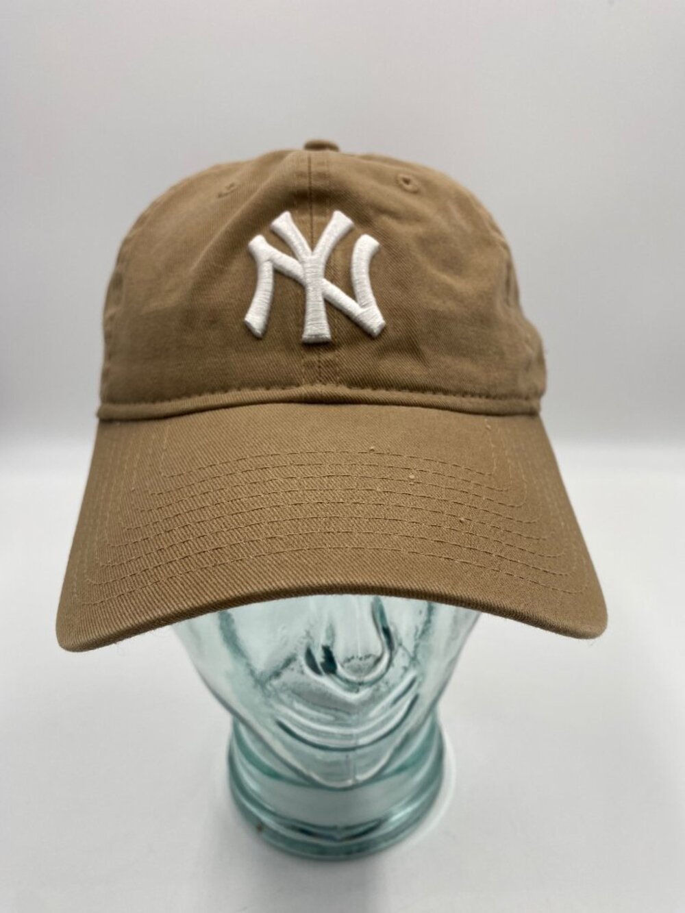 New Era 9Twenty New York Yankees Strapback Adjustable Hat Tan MLB Cap OSFM